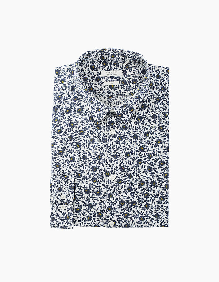 Men's flower motif slim shirt - IKKS