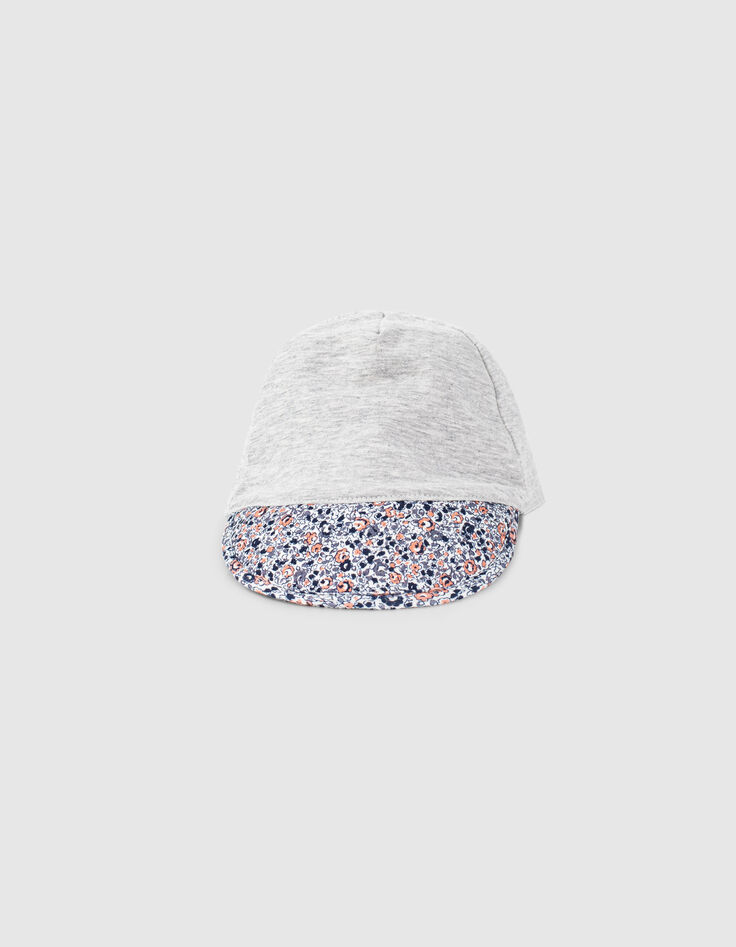 Casquette écrue Ecovero® imprimé micro-fleurs bébé fille -4 Casquette écrue Ecovero® imprimé micro-fleurs bébé fille -4
