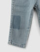 Baby girls’ blue elasticated waist jeans-3