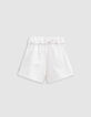 Ecru jeansshort riem studs en oogjes meisjes-4