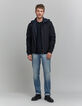 Marineblauer Herrenbomber mit Bes&auml;tzen-3