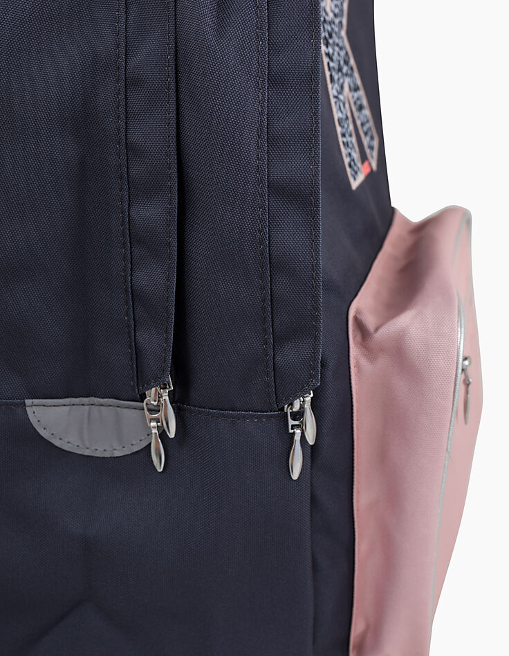 Sac à dos rose poudré et navy K fille -5