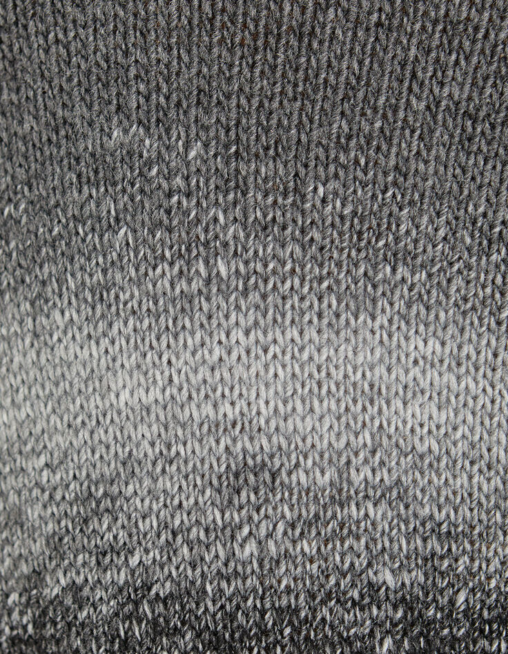 Men&rsquo;s charcoal faded-stripe knit sweater-4