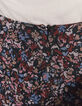 Falda larga amplia volantes floral mujer-11