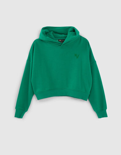 Groene cropped sweater flocking rug meisjes - IKKS