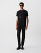 Black T-shirt with moon embroidery-1