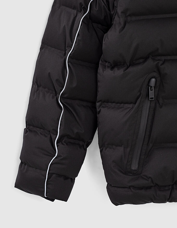 Doudoune noire puffy piping REFLECTIVE gar&ccedil;on -4
