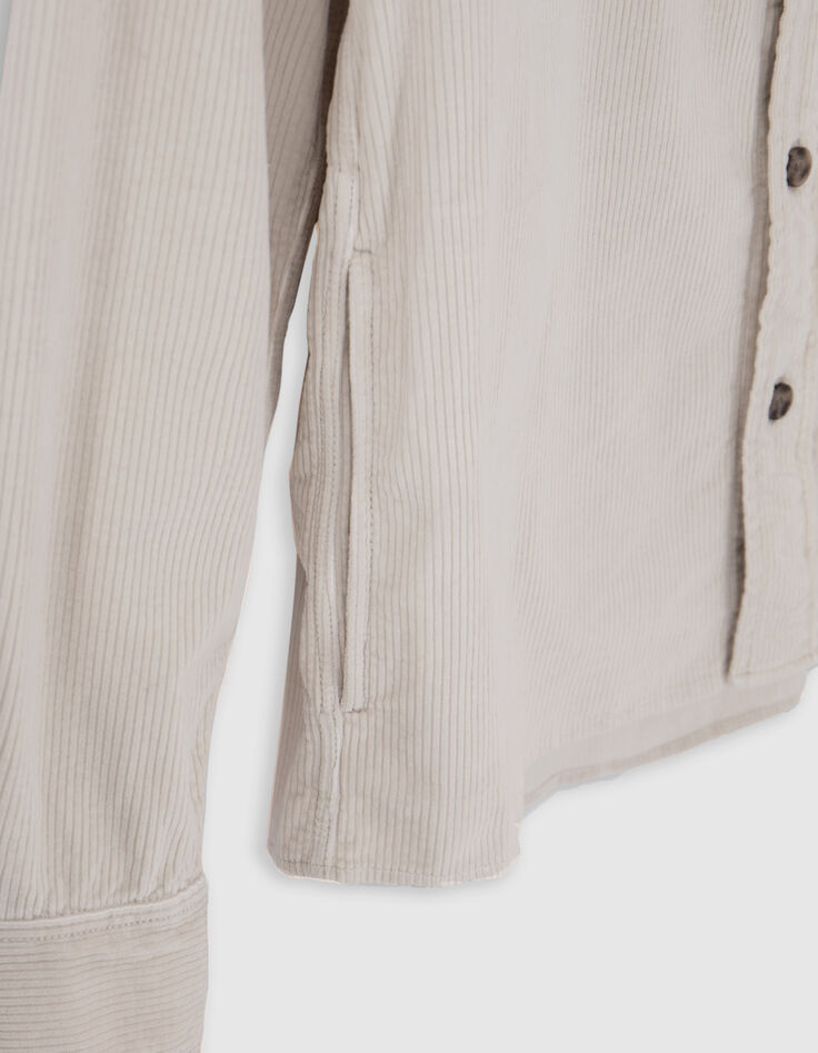 Surchemise naturel velours c&ocirc;tel&eacute; Homme-6