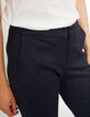 Marineblaue Röhrenhose mit Jacquard I.Code-2