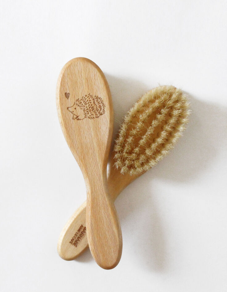 Brosse à cheveux en bois BARNABE AIME LE CAFE-1