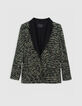 Veste de costume kaki fluide imprimé camouflage Femme-5