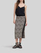 Schwarzer Damenrock mit Leo-Rock-Print-1