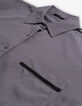 Chemise gris moyen oversize détail bijoux Femme-8