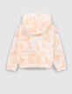 Girls’ orangey embroidered tie-dye print hoodie-2