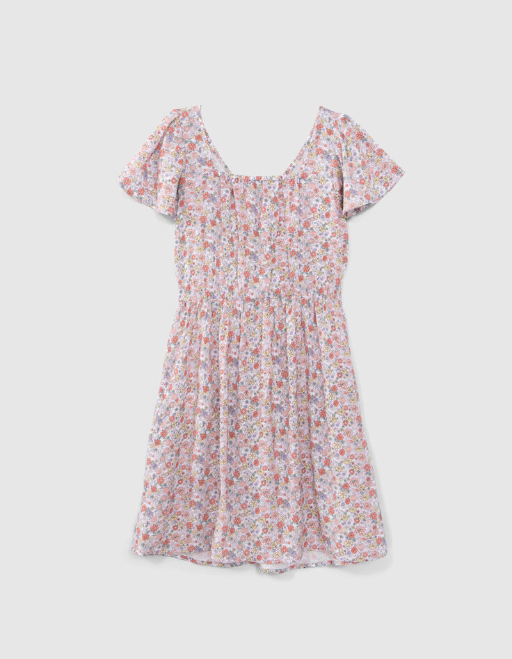 Lila jurk LENZING™ ECOVERO™ flower power print meisjes-3