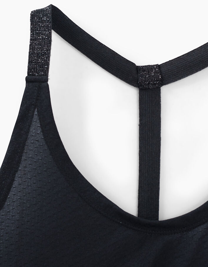 Top yoga LEOTEE YUJ x IKKS tirantes negros mujer-5