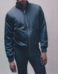 Marineblaue Herrenbomberjacke aus Nylon mit Kapuze-8