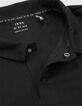 Polo negro de hombre con pinzas termoadhesivas DRY FAST-8