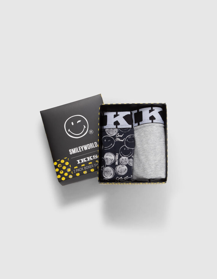 Boys’ black and grey SMILEYWORLD boxers-4 Boys’ black and grey SMILEYWORLD boxers-4