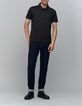 Polo negro de hombre con pinzas termoadhesivas DRY FAST-2