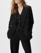 Americana negra ancha punto Milano mujer-2