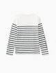 Tee-shirt marinière blanc cassé Extreme Iceland garçon -4