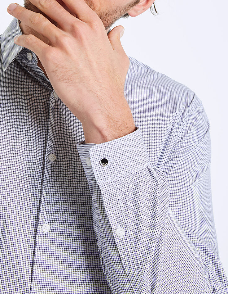 Chemise slim imprimée minimaliste Easy Care Homme-2 Chemise slim imprimée minimaliste Easy Care Homme-2