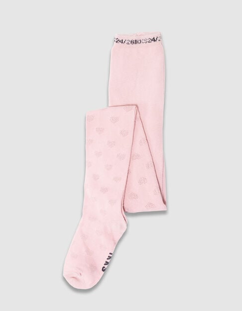 Rosa Mädchenstrumpfhose Jacquard Schleifen - IKKS