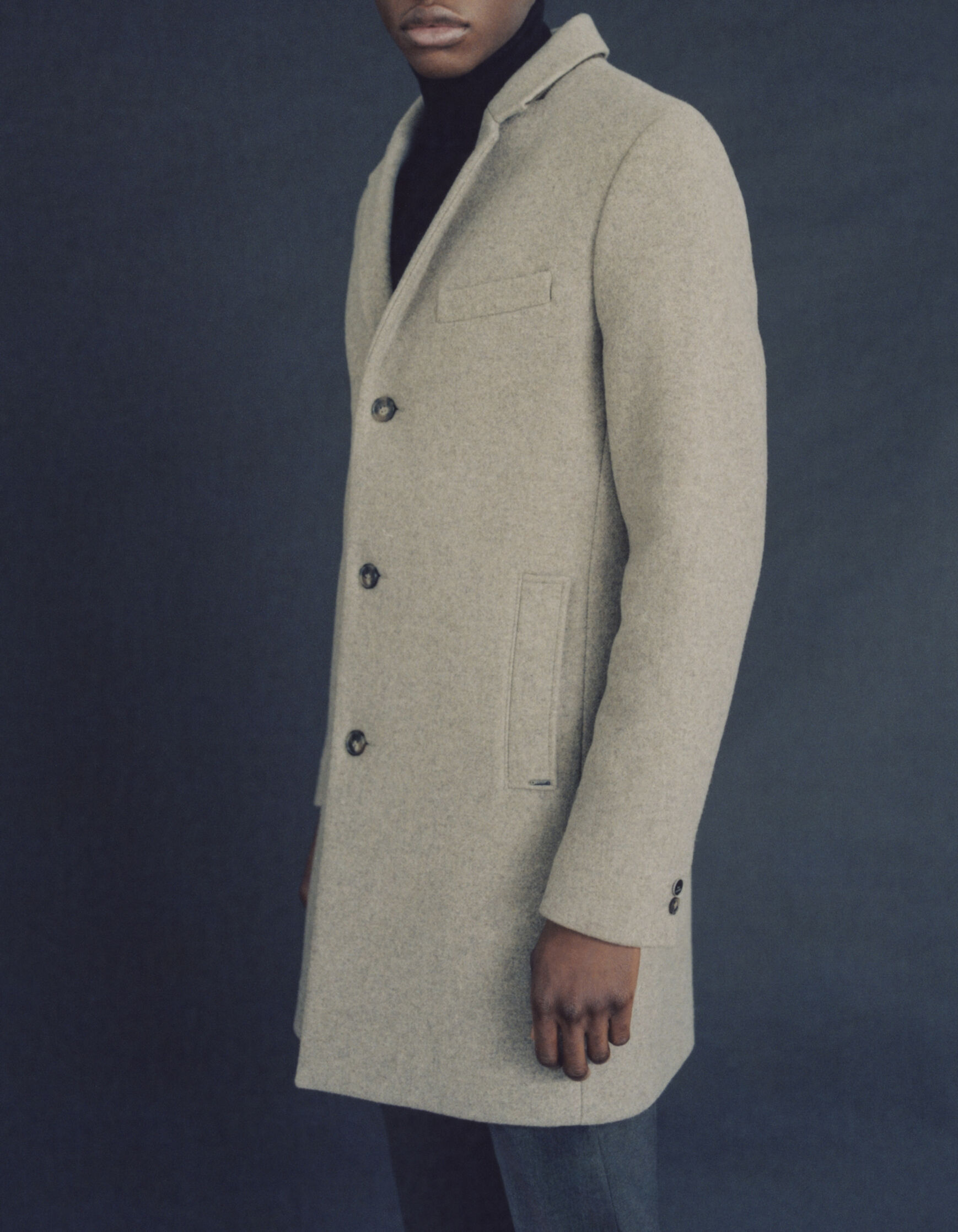 Manteau vison mi long Homme