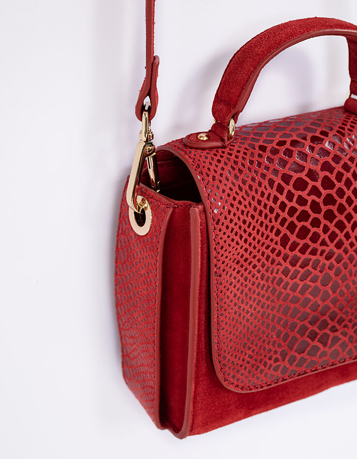 Sac à main trapèze lipstick en cuir effet python I.Code-4