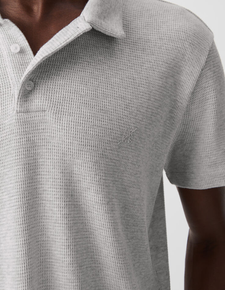 Polo REGULAR nuage coton bio maille nid d'abeille Homme-4