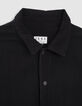 Zwart REGULAR overshirt biokatoen Heren-2