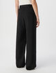 Pantalon de tailleur noir large maille Milano Femme-4