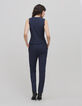 Damesvest in marineblauw tennisstreeppak-3