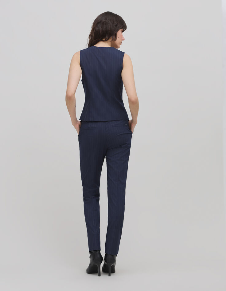 Damesvest in marineblauw tennisstreeppak-3
