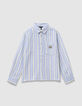 Camisa azul con estampado de rayas para ni&ntilde;o-1