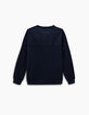 C&aacute;rdigan navy tricot y bordado ingl&eacute;s ni&ntilde;a-2