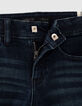 Skinny rinse jeansbroek met badge jongens -2
