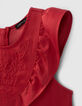 Rote, ärmellose Mädchenbluse-5