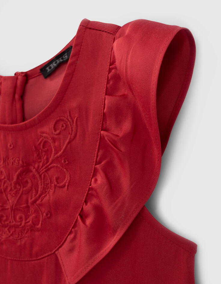 Rote, ärmellose Mädchenbluse-5