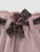 Jogging rose poudré à ceinture imprimée bébé fille-4