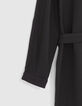 Robe chemise noire recyclée détail guipure Femme-8