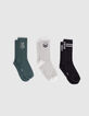 Chaussettes noires, vertes, blanches garçon-2