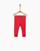 Leggings réversible marine et rouge bébé fille-3