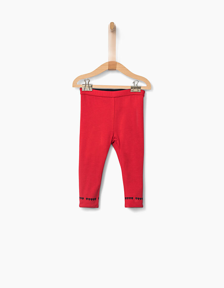 Leggings réversible marine et rouge bébé fille-3 Leggings réversible marine et rouge bébé fille-3