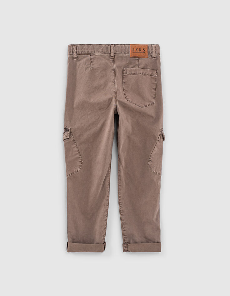 Boys&rsquo; dark khaki combat trousers-4