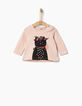 Baby girls' pink T-shirt-1