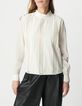 Off-white organic cotton blouse with trimmings Women-2