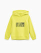 Sweat vert fluo IKKS relief et tête de dragon garçon-1