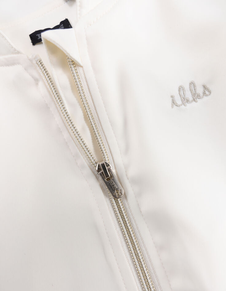 Bomber écru satiné broderie dos fille-6